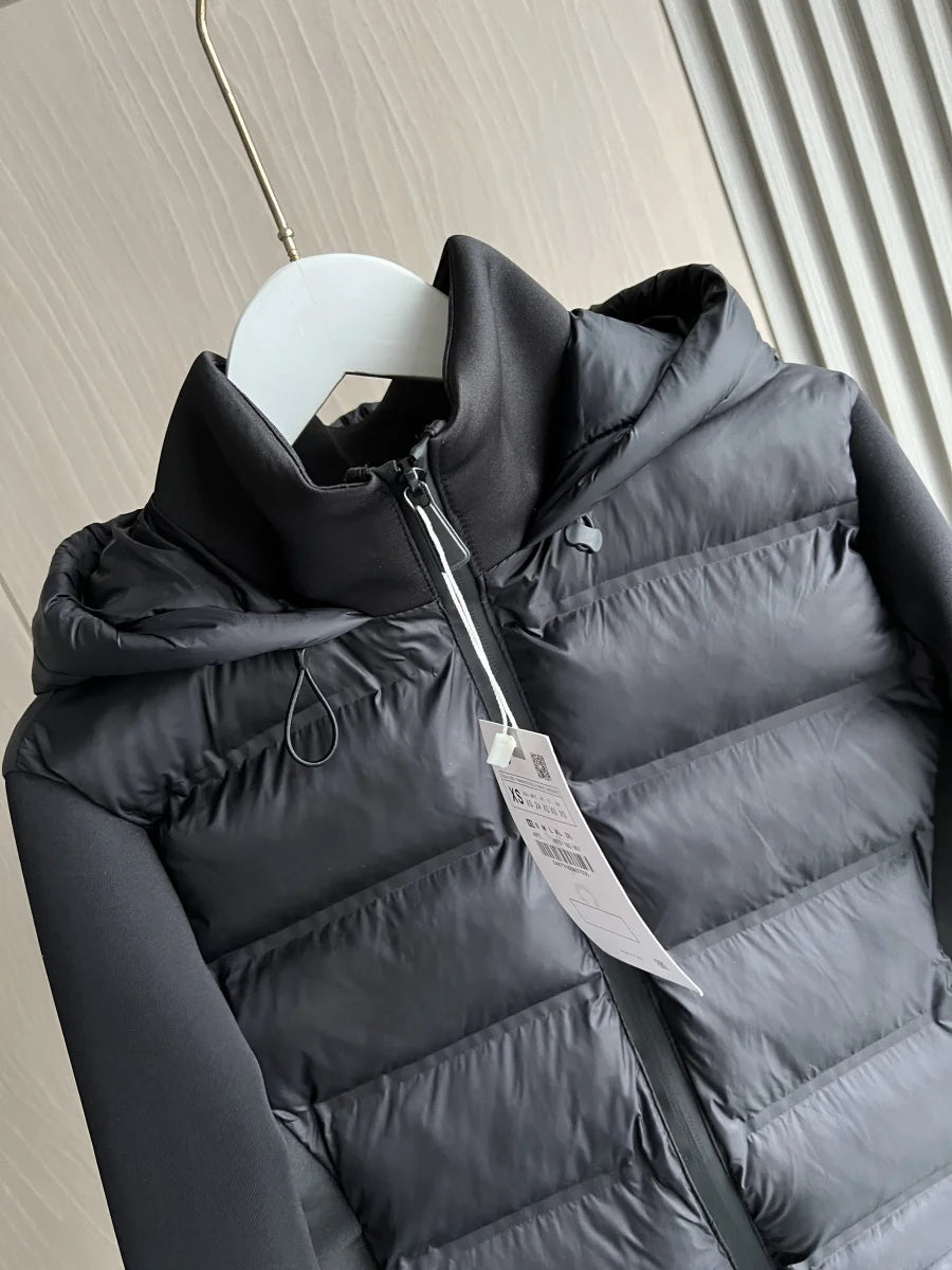 2025 Winter New Arrival Women'S Lightweight Warm down Jacket with Long Sleeves and Zippered Hooded Sports Coat 4391742