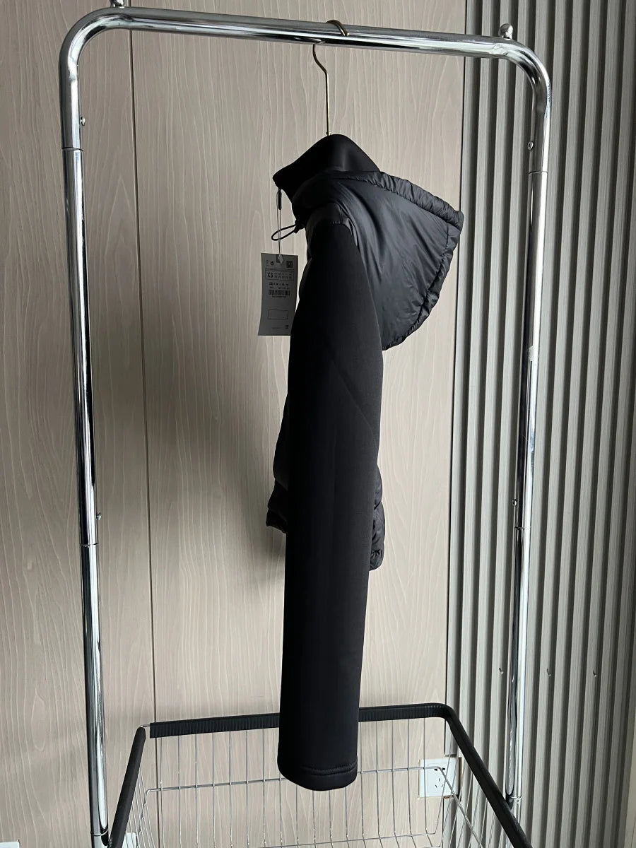 2025 Winter New Arrival Women'S Lightweight Warm down Jacket with Long Sleeves and Zippered Hooded Sports Coat 4391742