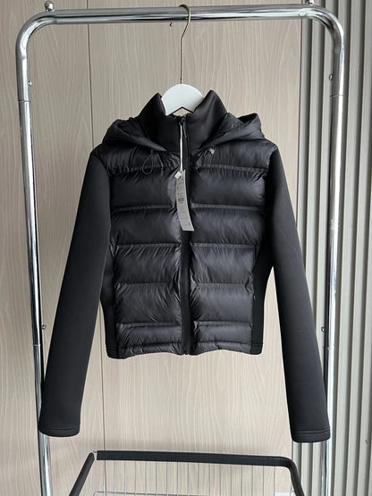 2025 Winter New Arrival Women'S Lightweight Warm down Jacket with Long Sleeves and Zippered Hooded Sports Coat 4391742